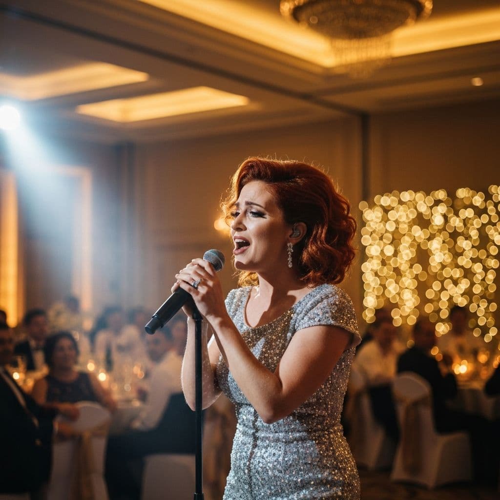 عويشة تغني على المسرح